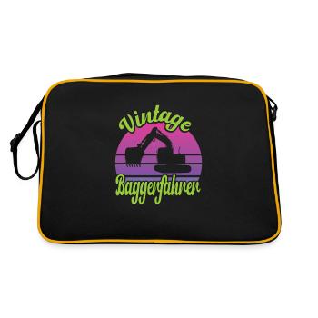 Excavator driver - Retro Bag - black/gold - Back