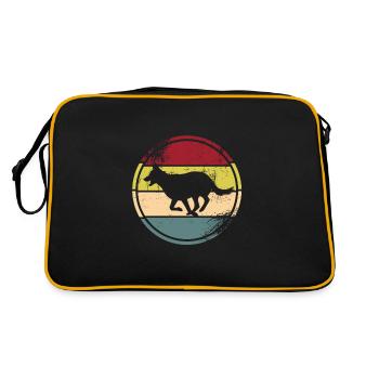 Schäferhund - Retro Tasche - Schwarz/Gold - Hinten