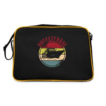 Urlaub - Retro Tasche - Schwarz/Gold - Hinten