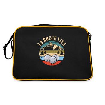 Bocce - Retro Tasche - Schwarz/Gold - Hinten