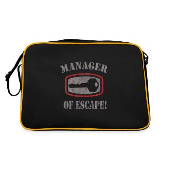 Escape Room - Retro Tasche - Schwarz/Gold - Hinten