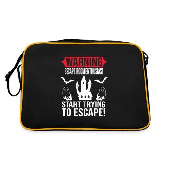 Escape Room - Retro Tasche - Schwarz/Gold - Hinten