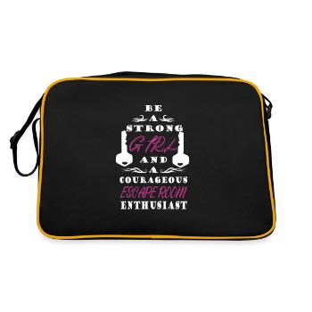 Escape Room - Retro Tasche - Schwarz/Gold - Hinten