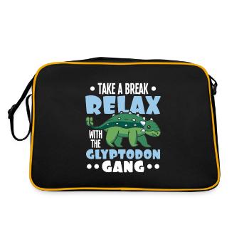 Dino - Retro Bag - black/gold - Back