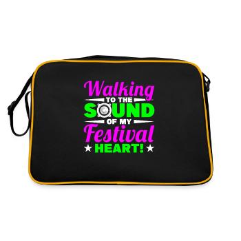 Festival - Retro Tasche - Schwarz/Gold - Hinten
