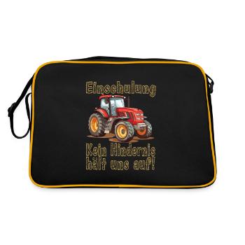 Schulkind - Retro Tasche - Schwarz/Gold - Hinten