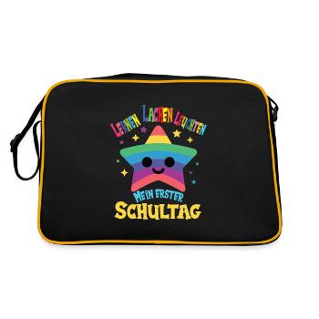 Schulkind - Retro Tasche - Schwarz/Gold - Hinten