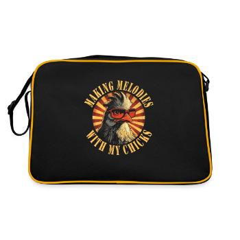 Festival - Retro Tasche - Schwarz/Gold - Hinten