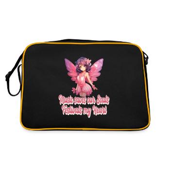 Festival - Retro Tasche - Schwarz/Gold - Hinten