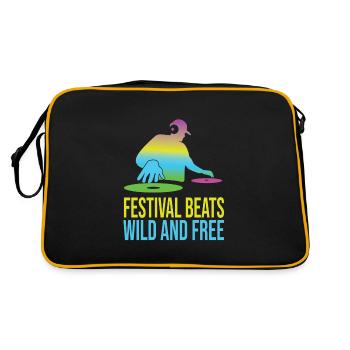 Festival - Retro Tasche - Schwarz/Gold - Hinten