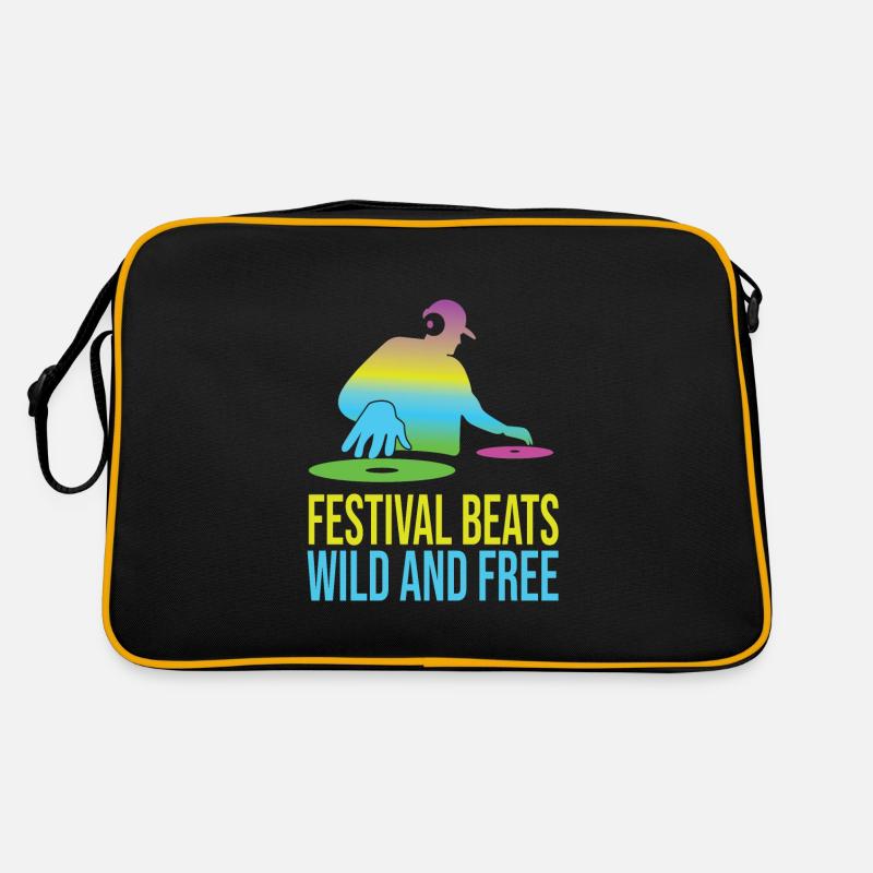 Festival - Retro Tasche - Schwarz/Gold