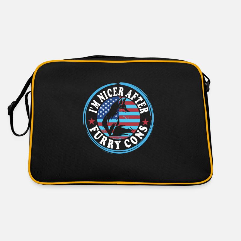 Furry Fandom - Retro Bag - black/gold