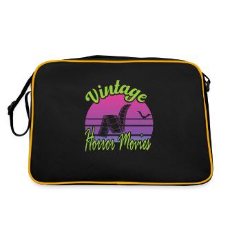 Alte Filme - Retro Tasche - Schwarz/Gold - Hinten