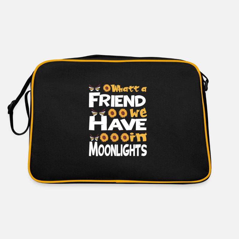 Hippie - Retro Tasche - Schwarz/Gold