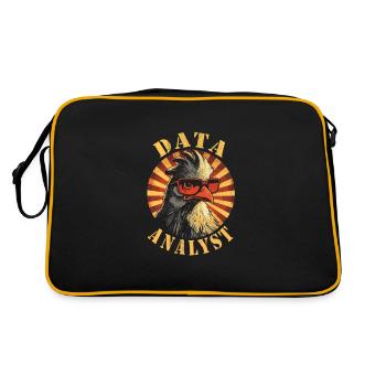 Daten Analytiker Datenschutz Beauftragter - Retro Tasche - Schwarz/Gold - Hinten