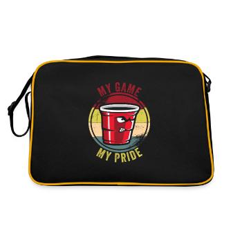 Trinkspiel - Retro Tasche - Schwarz/Gold - Hinten
