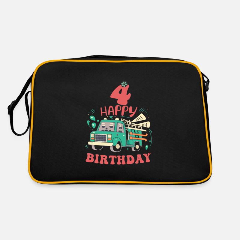 4e anniversaire Garçons Sac Retro