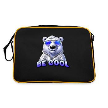 Polar Bear Bear pour la motivation des jeunes filles adolescentes - Sac Retro - noir/or - Dos