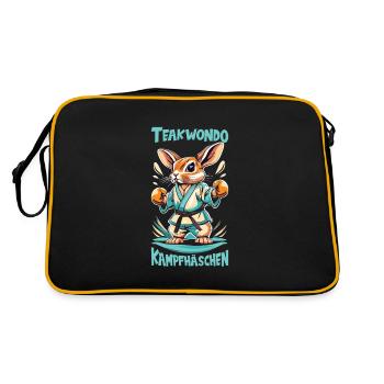 Teakwondo - Retro Tasche - Schwarz/Gold - Hinten