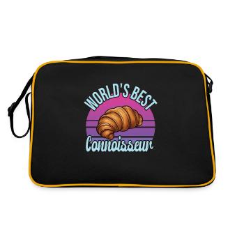 Französisches Essen - Retro Tasche - Schwarz/Gold - Hinten