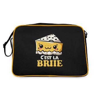 Französisches Essen - Retro Tasche - Schwarz/Gold - Hinten
