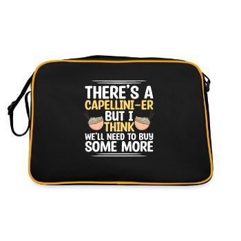 Italienisches Essen - Retro Tasche - Schwarz/Gold - Hinten