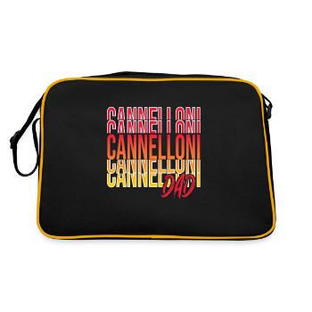 Italienisches Essen - Retro Tasche - Schwarz/Gold - Hinten