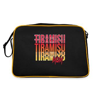 Italienisches Essen - Retro Tasche - Schwarz/Gold - Hinten
