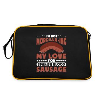 Spanisches Essen - Retro Tasche - Schwarz/Gold - Hinten