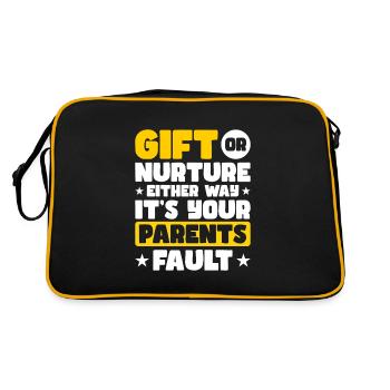 Psychologe - Retro Tasche - Schwarz/Gold - Hinten