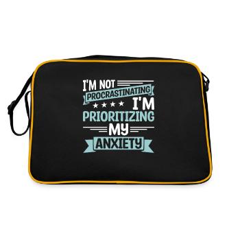 Psychologe - Retro Tasche - Schwarz/Gold - Hinten