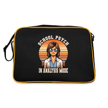Psychologe - Retro Tasche - Schwarz/Gold - Hinten