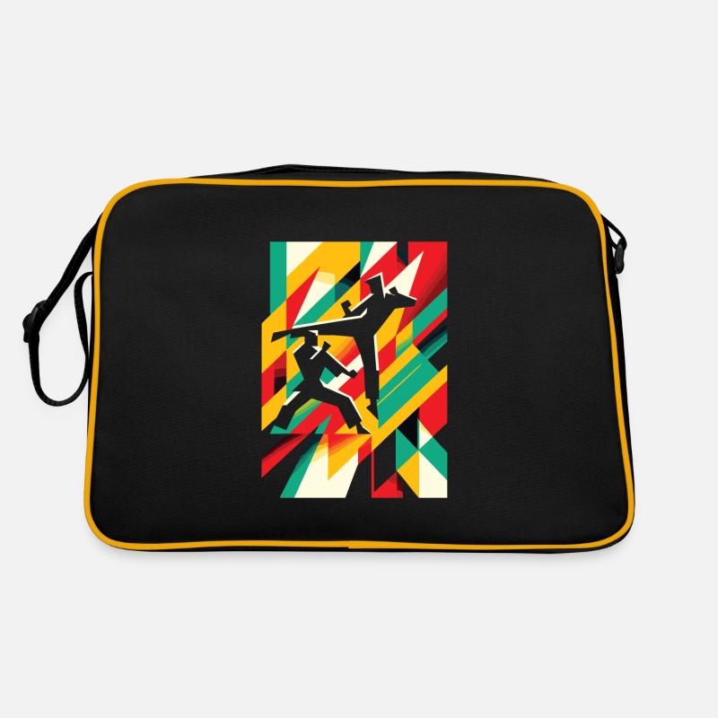 Capoeira - Retro Tasche - Schwarz/Gold