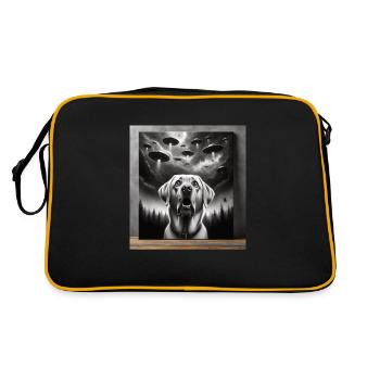 Labrador - Retro Tasche - Schwarz/Gold - Hinten