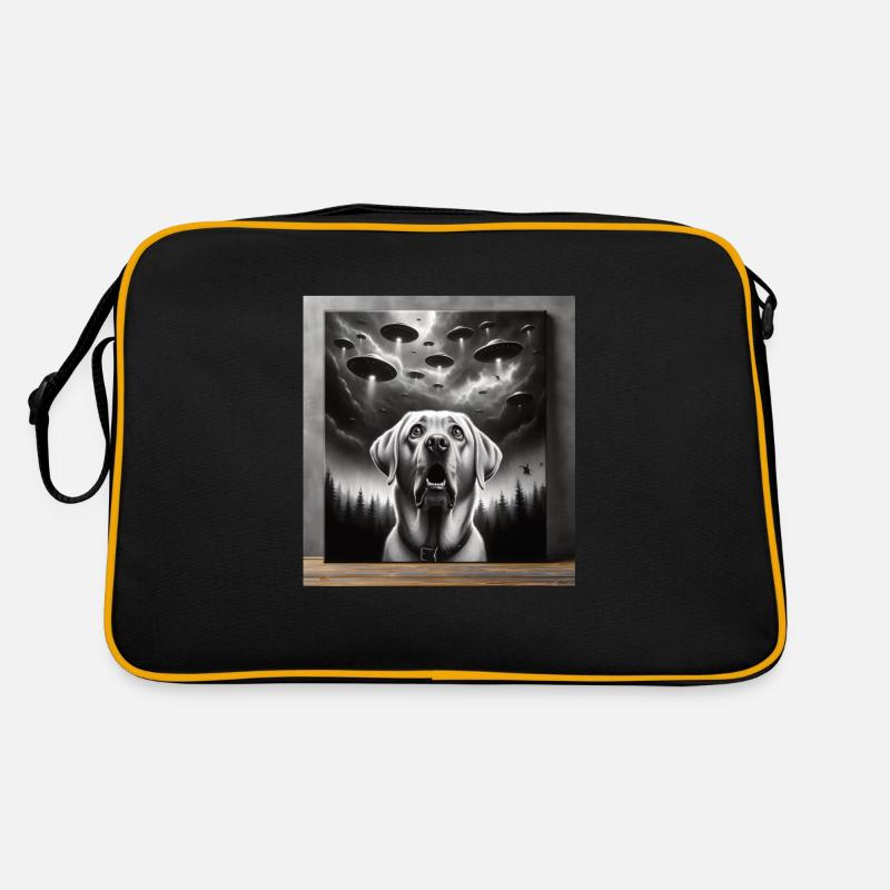 Labrador - Retro Tasche - Schwarz/Gold