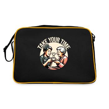 Geriatric nurse - Retro Bag - black/gold - Back