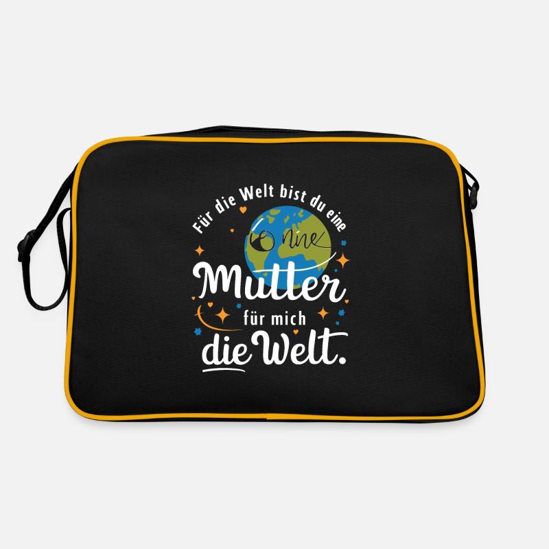 Muttertag - Retro Tasche - Schwarz/Gold
