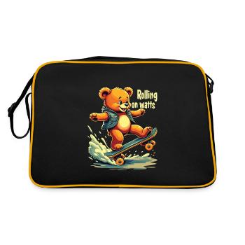 E Skateboard - Retro Bag - black/gold - Back