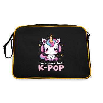 K-Pop - Retro Tasche - Schwarz/Gold - Hinten