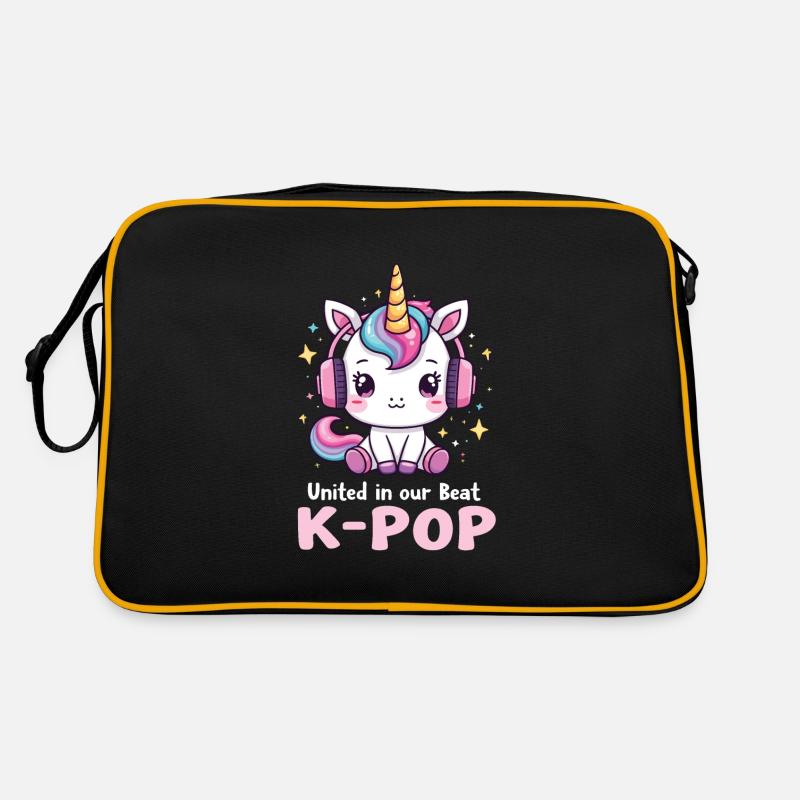 K-Pop - Retro Tasche - Schwarz/Gold