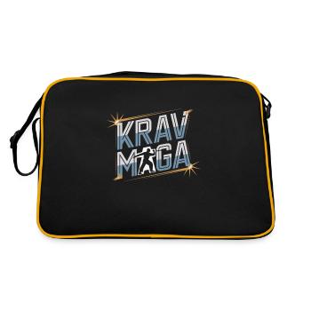 Krav Maga - Retro Tasche - Schwarz/Gold - Hinten