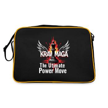 Krav Maga - Retro Tasche - Schwarz/Gold - Hinten