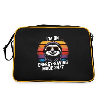 Bürohumor - Retro Tasche - Schwarz/Gold - Hinten