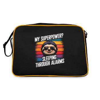 Bürohumor - Retro Tasche - Schwarz/Gold - Hinten