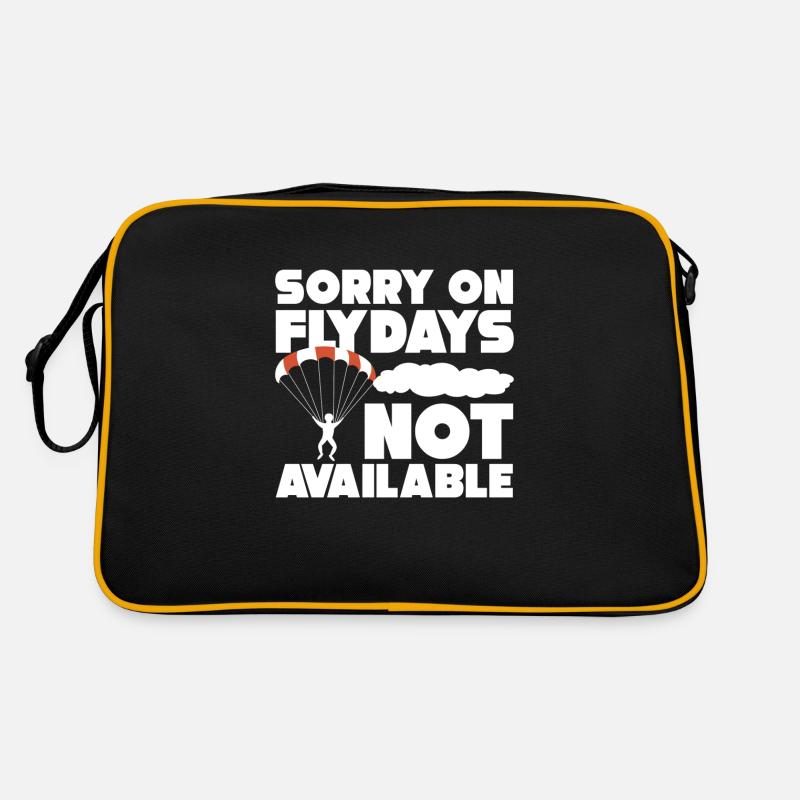 Fallschirm - Retro Tasche - Schwarz/Gold