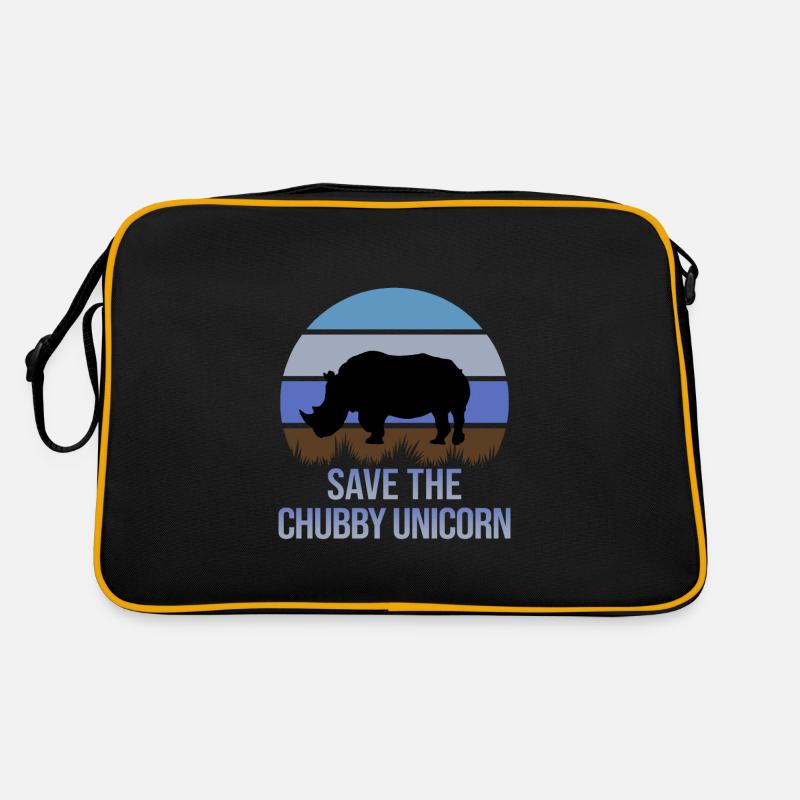 Speichern Sie die Chubby Einhorn lustige Rhino Chibby Einhorn Retro Tasche