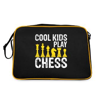 Schach ist cool - Retro Tasche - Schwarz/Gold - Hinten