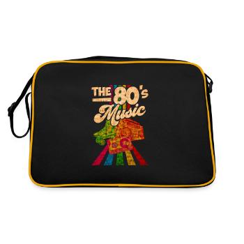 80er Jahre Lied - Retro Tasche - Schwarz/Gold - Hinten