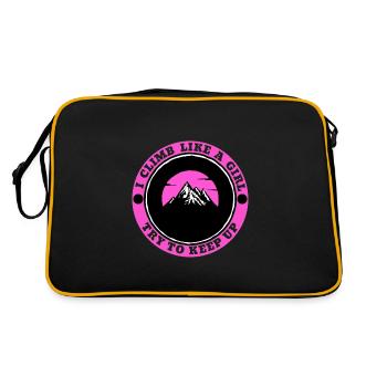 Climb Like A Girl | Girl Rock Climbing - Retro Bag - black/gold - Back