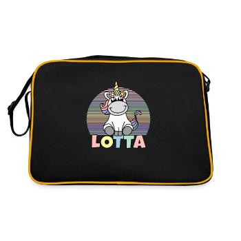 Nom de la licorne Lotta - Sac Retro - noir/or - Dos
